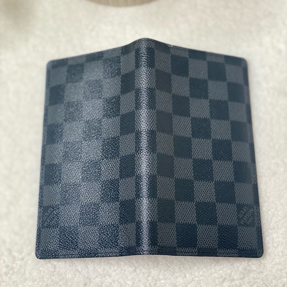 Authentic Louis Vuitton Damier Graphite Pocket Agenda Cover Wallet